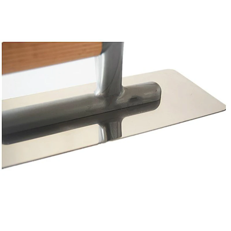 2PC stainless steel Wooden handle Mortar Board Home Craftsman Trowel Construction Holder Plastering Tool