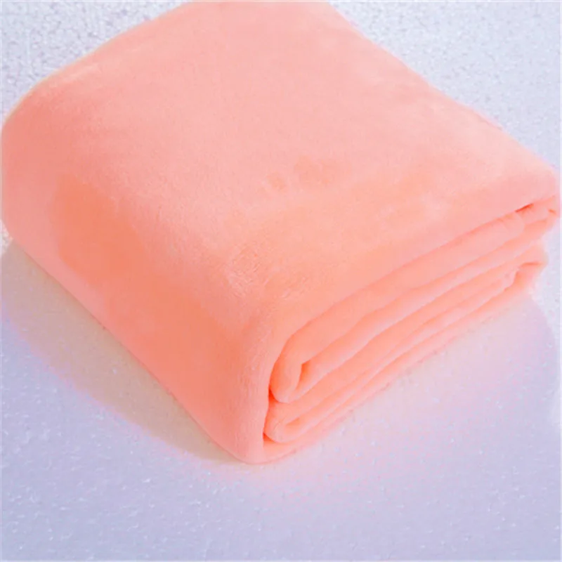 dark pink Однотонная Коралловая сумка для животных, чехол для дивана, мягкое теплое одеяло для взрослых, детский плед, Сиеста, офисное покрывало, Йога, покрывало - Color: dark pink