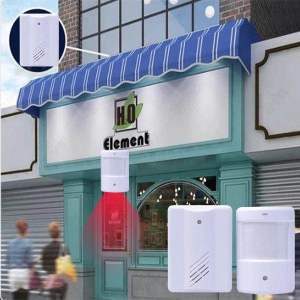 

Wireless Music Type Sound Doorbell Infrared Alarm Door Chime for retail store, shops, business, salons, front , etc.