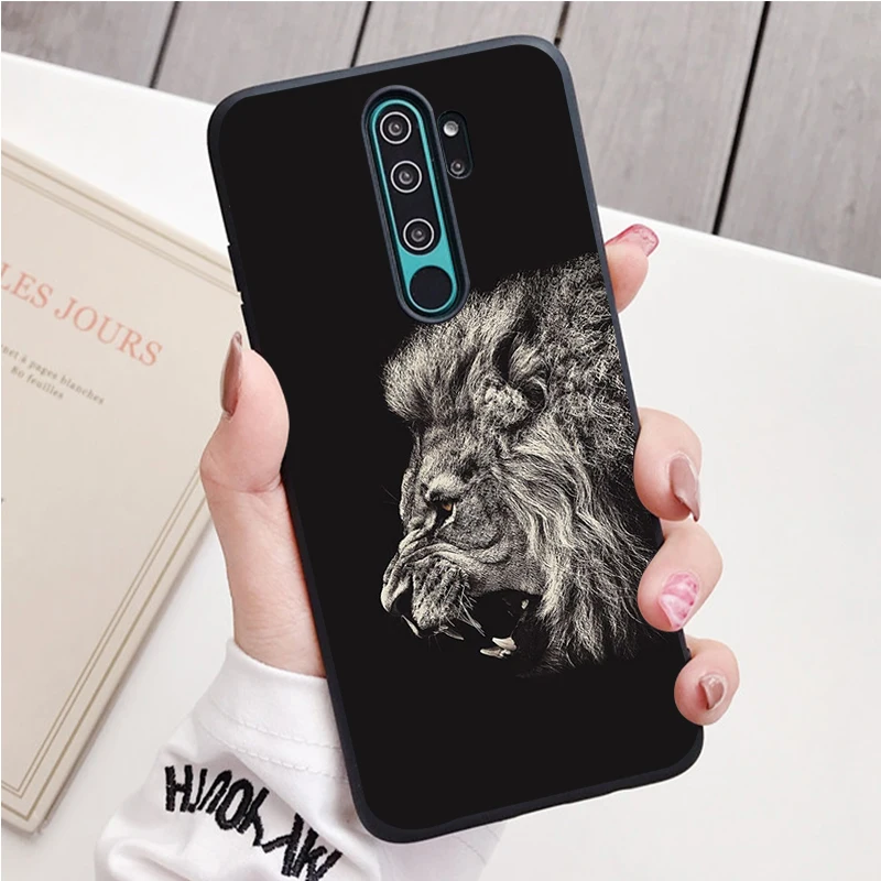 best flip cover for xiaomi Lion black Silicone Phone Case For Redmi note 8 7 Pro S 8T for redmi 9 7A Cover xiaomi leather case case