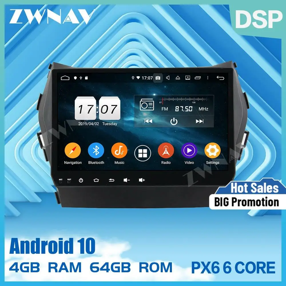 2 din IPS экран Android 10 0 автомобильный мультимедийный плеер для Hyundai IX45 Sante Fe 2014-2018