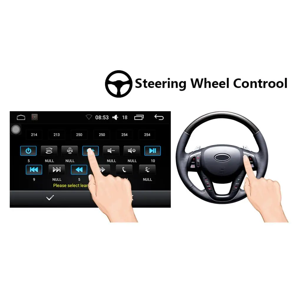 Excellent 7 Inch Automatically Telescopic Car MP5 Player Quad-core Android 6.0 System GPS Navigation WIFI Radio Player With Map of EU & US 14