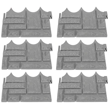 

Lawn Fence Set of 10 Landscape Home Installation Accessories DIY Decorative Garden Liner Path Gray Plant Border