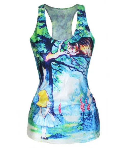 GBX1069 Women Tank Tops 3D Printed T shirts Summer Sleeveless Harajuku Style Punk Camisoles Elastic Creative Vest - Цвет: GBX1069