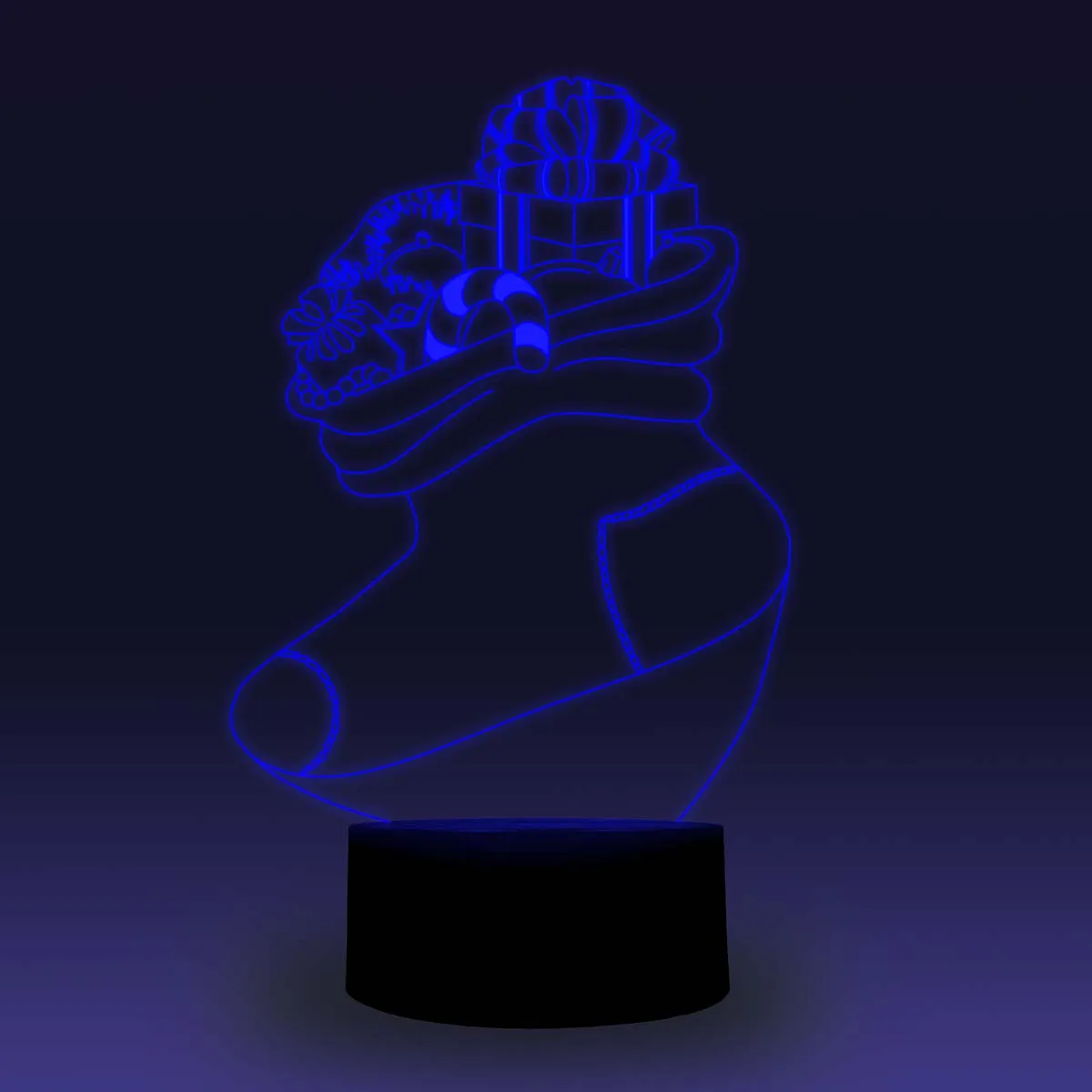 NiteApps 3D Рождество Socking ночник настольная Иллюзия украшение лампа подарок на день рождения приложение/сенсорный контроль