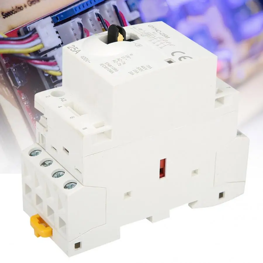 Модульный контактор 4P 25A 220V 50Hz DIN Rail AC для дома с ручным управлением|Замыкатели| |