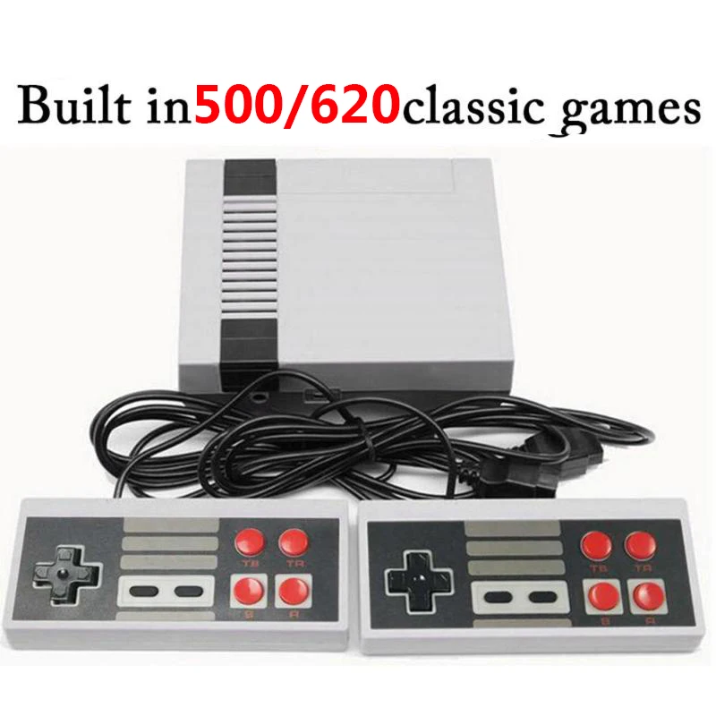 ALLOYSEED мини 8 бит встроенный 500/620 классические игры ретро портативный игровой плеер AV порт ТВ игровая консоль дети видео игровая консоль