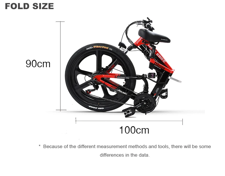 26 дюймов горный электровелосипед 48V Скрытая литиевая батарея 400w задний мотор-колесо fold, фара для электровелосипеда с мягким хвостом Подвесной Электрический велосипед