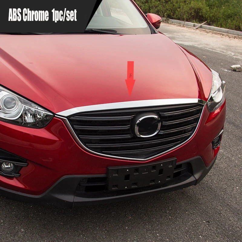 Аксессуары KOUVI для Mazda CX-5 CX5 2015 2016 ABS Хромированная передняя решетка кожуха отделка