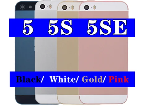 Качество AAA для iphone 5 / 5S SE Корпус Крышка батарейного отсека задняя крышка корпуса +