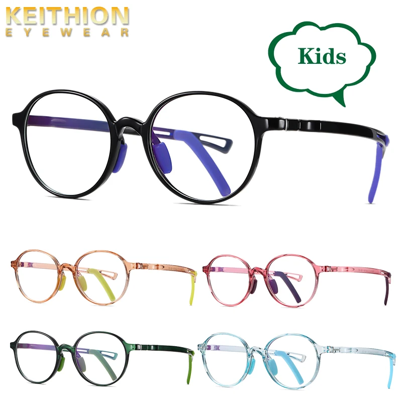 

KEITHION Blue Light Blocking Glasses for Kids Protect Eyesight Age 5-12 Anti EyestrainComputer Game Glasses Anti Glare-Purple
