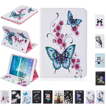 

Fashion Flower Cartoon Animal Owl PU Leather Stand Flip Smart Case For Samsung Galaxy Tab S2 8.0 T710 T715 Tablet Book Covers