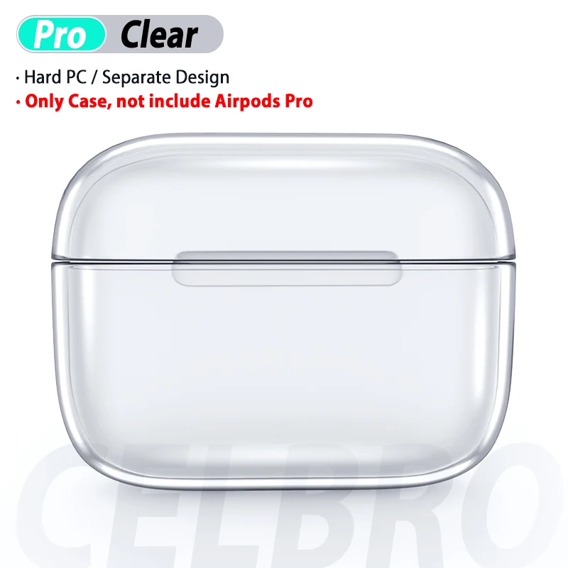 Для AirPods Pro, милый чехол, прозрачный чехол, Жесткий PC, Cristal, мультяшный, защита для наушников, для Air Pod Pro 3, Funda, Coque, для AirPods Box - Цвет: Clear