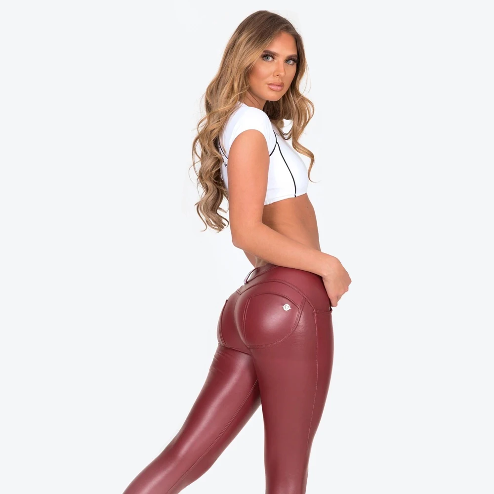 Melody Wear Red Leather Pants Womens Zippers Petite Leather Look Jeans Hot  Sex Pants Mid Waist Girl Tight Pants Butt Lifter - AliExpress