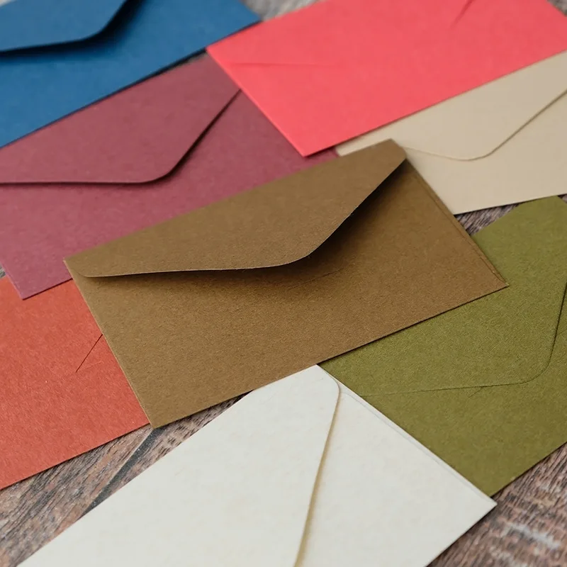 40pcs/lot Colorful Envelopes Paper Retro Blank Mini Paper Envelopes Wedding Party Invitation Greeting Cards Gift