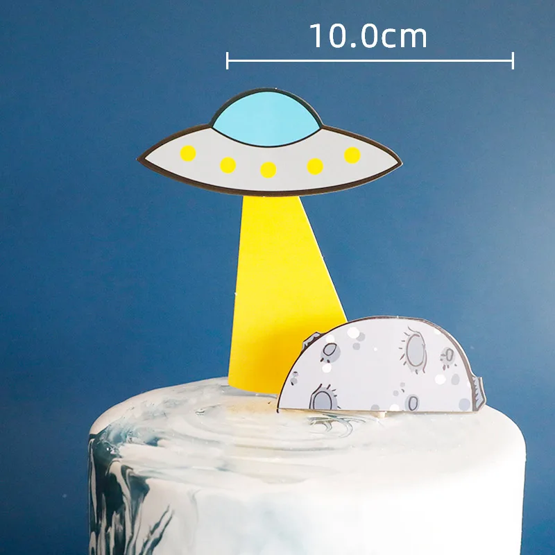 Детские Красочные ракета планета астронавт топперы для тортов, украшение для мальчиков космическая мечта вечерние торт топ декор с флагами принадлежности подарок на день рождения - Цвет: style 6