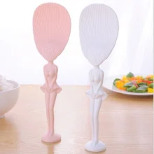 1 шт. рисовая ложка креативного типа для девочек, не липкая вертикальная подставка, рисовый совок, ковш для супа, соуса, пластиковые кухонные инструменты