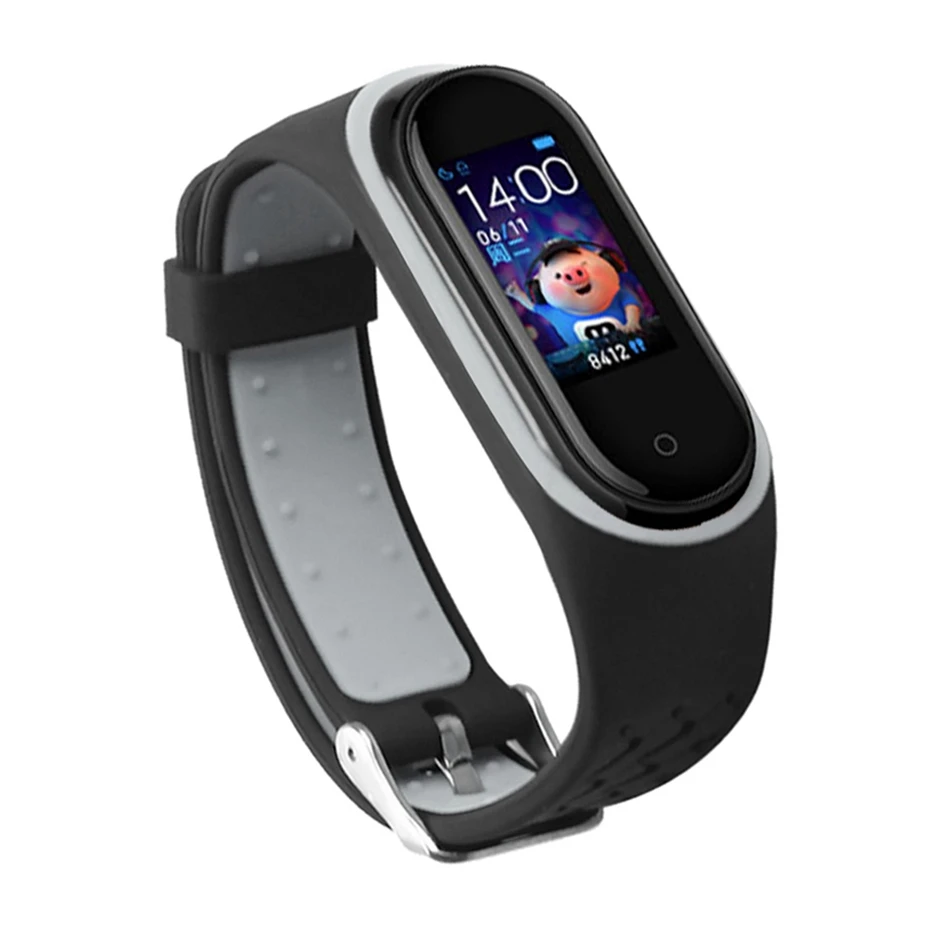 Для Xiaomi mi Band 4 спортивные часы на ремешке силиконовый браслет для mi Band 3/4 браслет Smart mi band 4 NFC ремешок Карлос Корреа аксессуары - Цвет: Style1 Black Gray