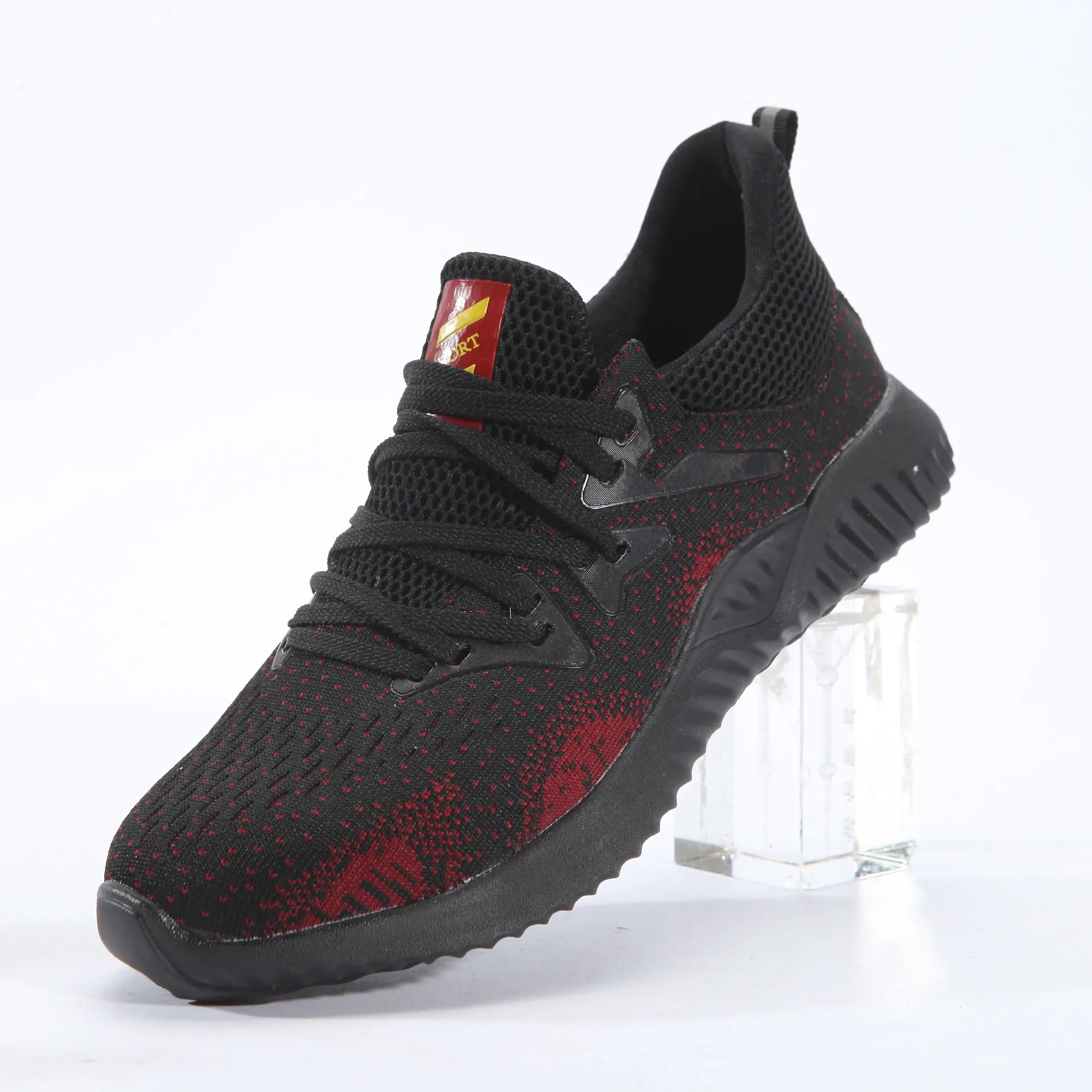 Mhysa men Labor boots man footwear anti-breaking anti-piercing light casual breathable Safety Shoes Botas zapatos de hombre - Цвет: black red