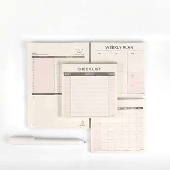 

1 pc 60 Sheets Memo Pad Convenient Simple Schedule Plan for Teachers Students Office Staffs
