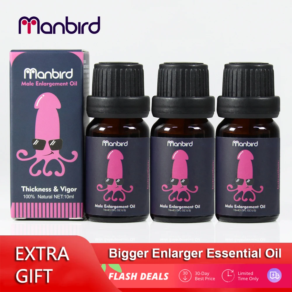 Manbird Penis Thickening Growth Man Massage Oil Cock Erection Enhance Men Health Care Dick Growth Bigger Enlarger Essential Oil