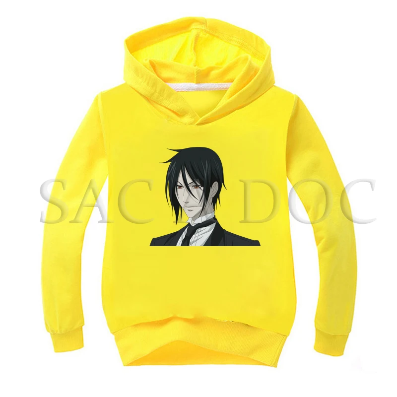 Hoodies 9 От 2 до 16 лет; модная толстовка с капюшоном с принтом «Черный Дворецкий»; осенняя одежда для детей; Roupas; топ с длинными рукавами; толстовки для мальчиков; толстовки для маленьких девочек - Цвет: Hoodies 9