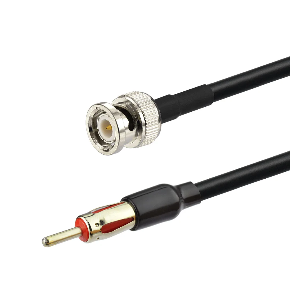 

Superbat BNC Plug to AM/FM Male - Car Radio Antenna Connector Adapter RG58 Coaxial Extension Cable 12" 30cm