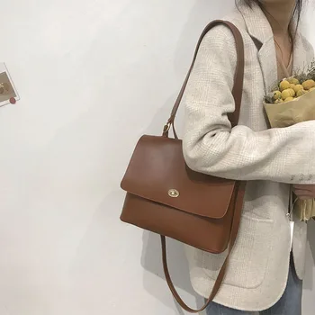 

Women Business Messenger Handbag Solid Big Shoulder Bag for Female Fashion Vintage Causal Clutch Tote Bag Handbag Stylish Bags