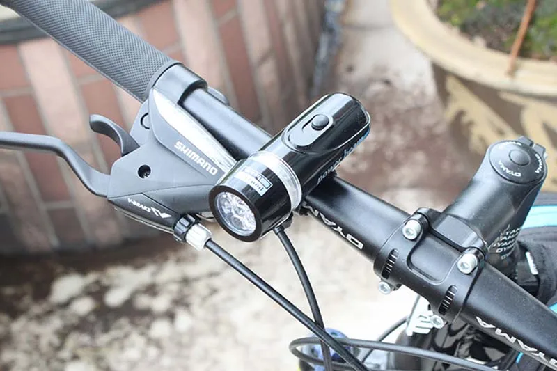 Top Bike Front Light Waterproof 5 LED Lamp Bike Bicycle Flashlight Cycling Waterproof Torch Bike Headlight 18