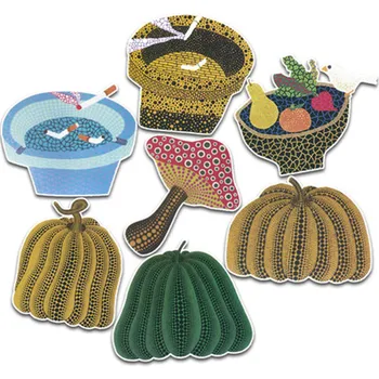 

7PCS Yayoi Kusama Wave Point Pumpkin Sticker Mobile Phone Sticker Waterproof Sticker Personality Creative Art Waterproof M3811