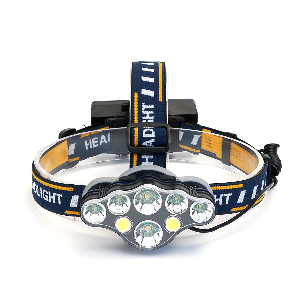 

3300LM 8 Modes COB Headlamp with 2x18650 Batteries Rechargeable Camping Cycling Hunting Emergency Lantern