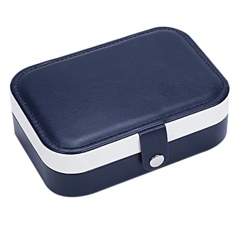 

Travel Jewelry Box Small Double Necklace Storage Box Ear Studs Ring Jewelry Storage Bag Exquisite Gift for Women