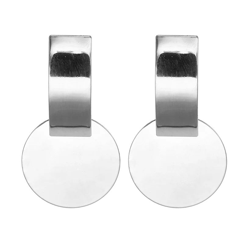 New Fashion Geometric Earrings For Women Round Earrings Triangle Design Elegant Earrings For Wedding Birthday Gift - Окраска металла: e907yin