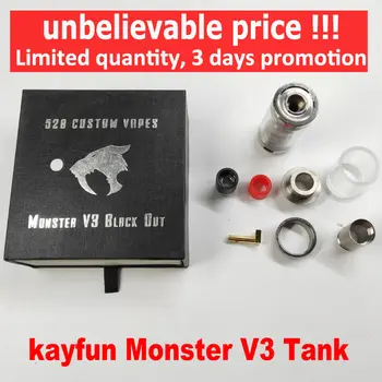 

Kayfun V3 SS OUT clone Tank 528 Custom Vapes kayfun V3 RBA Atomizer Kit Plated Center Pin Chuff fit 510 E Cigarette
