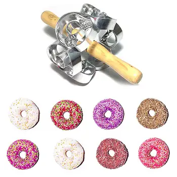 

Mold Revolving Donut Cutter Maker Mold Pastry Dough Metal Baking Roller Kitchen Tools Wide Application Easy To Use Long Lasting