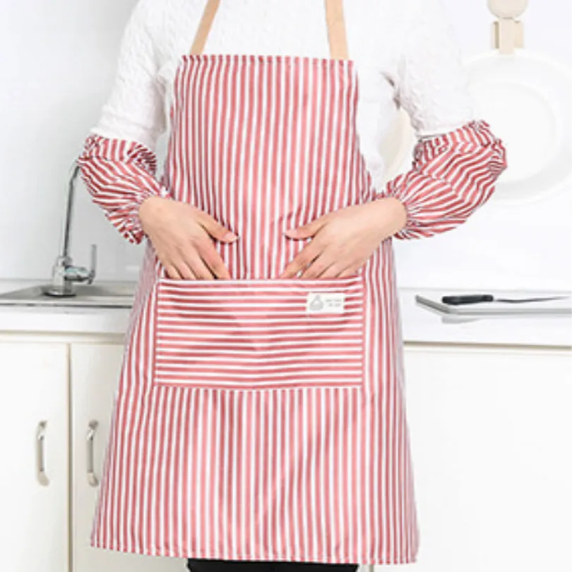 pink full set Нарукавники для работы нарукавники для работ Домашняя очистка Кухня сексуальные водонепроницаемые нарукавники водонепроницаемые рукава нарукавник с фартуком защита масла кухня нарукавники для кухни - Цвет: pink full set