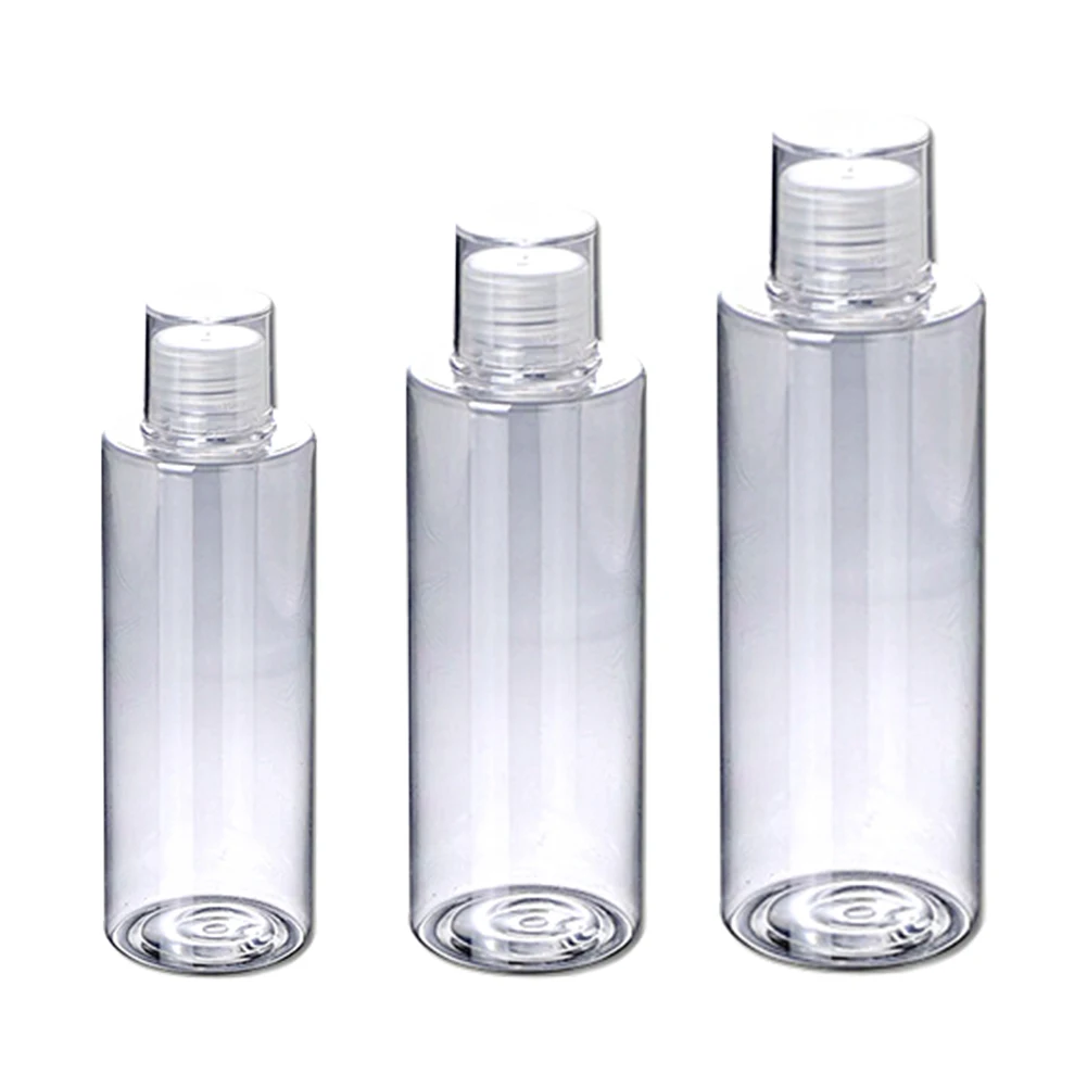 Container Flip Top Lotion Bottles Body Wash Refillable Cream Empty Shampoo Travel Home Essential Oil Screw Lids Clear Toner