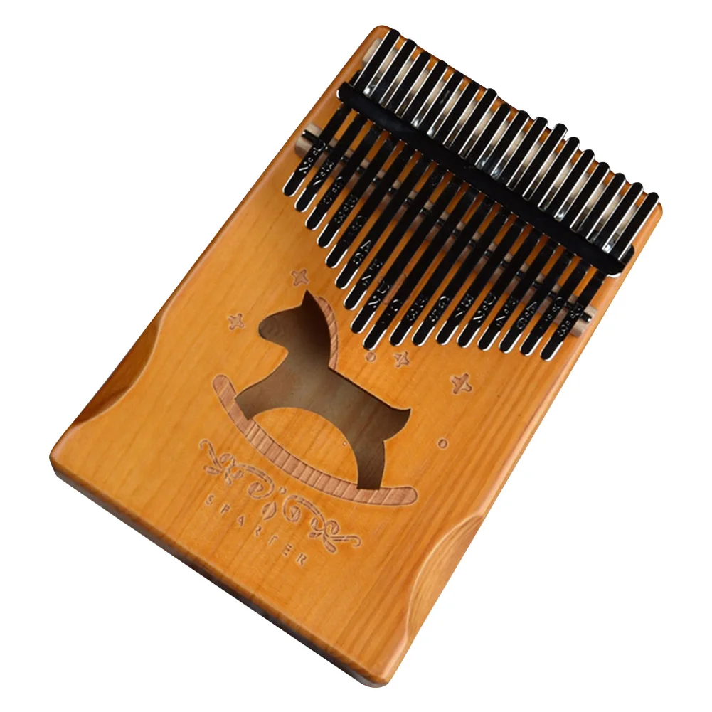 Kalimba 17 клавиш большой палец пианино портативный твердой древесины инструмент