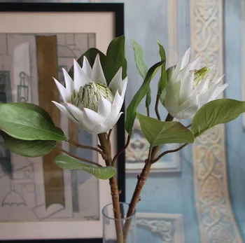 

Factory Store Single Bottle Yongjinlian Model Protea Cynaroides Model Silk Flower Lotus Sleeping Silk Flower Lotus Customizable