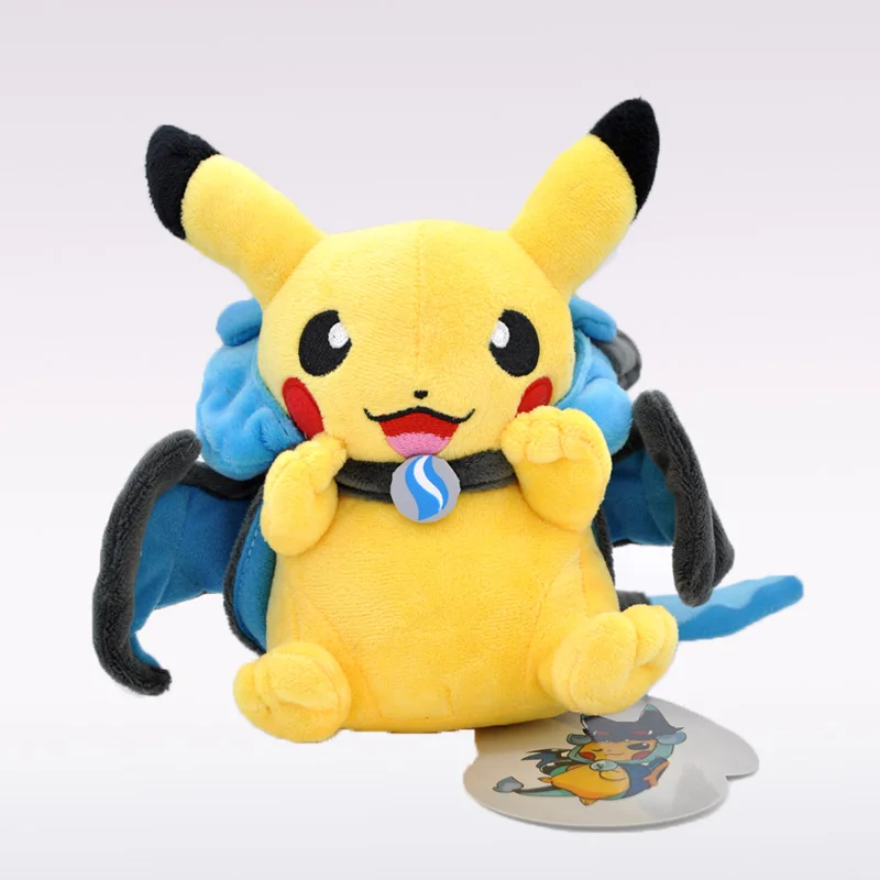 30cm Mega Charizard Plush Doll Toys Lovely Yellow Toys Plush Stuffed Toys For Children Birthday Gifts