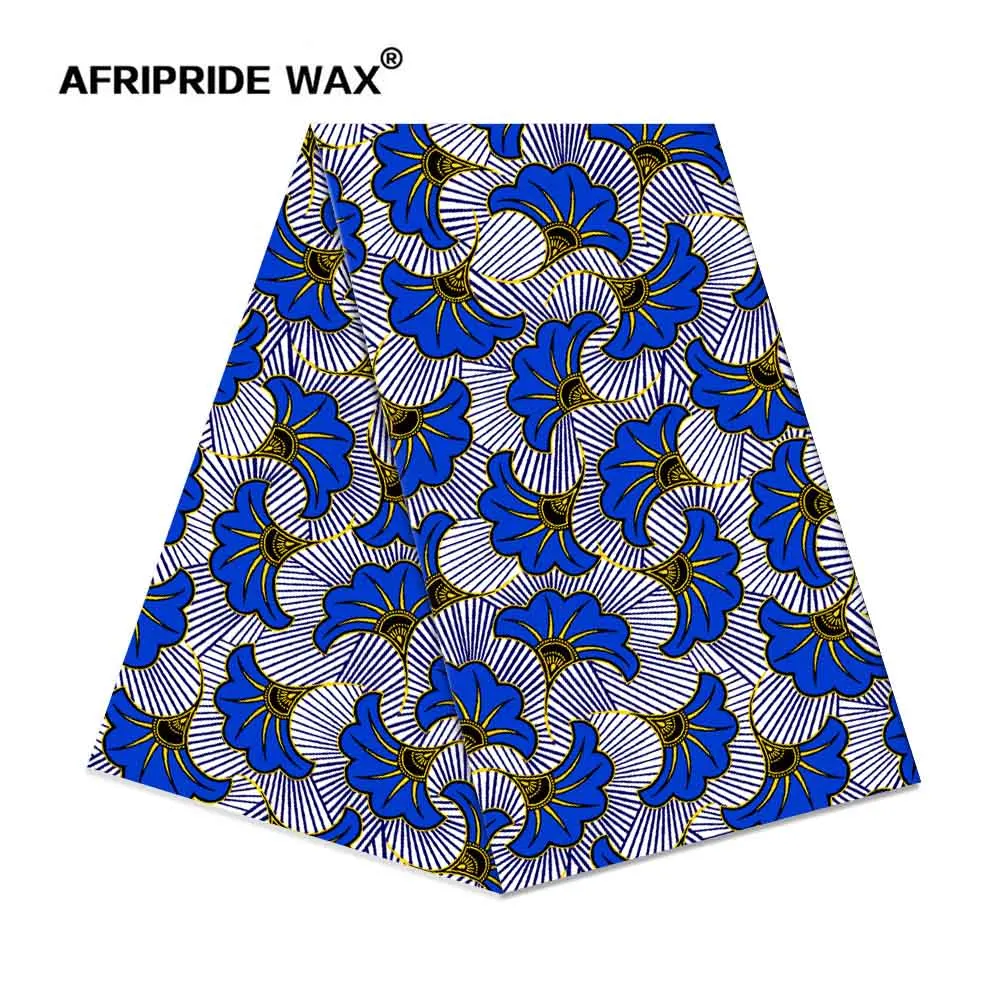 Африканская Анкара ткань высокого качества оптом Африканский Цветочный хлопок настоящая восковая парча ткань для одежды A18F0497