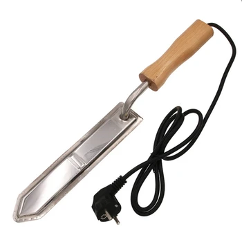 

Electric Honey Knife Bee Beekeeping Equipment Cutting Knife Heating Handle Wooden Tools Stainless Steel Scraper AU Plug