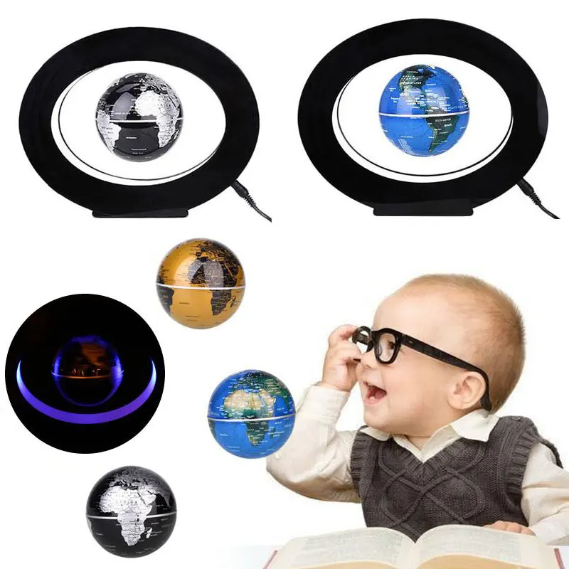 

LED Magnetic Levitation Floating Globe Lamp Decoration EU Plug 4 Inches