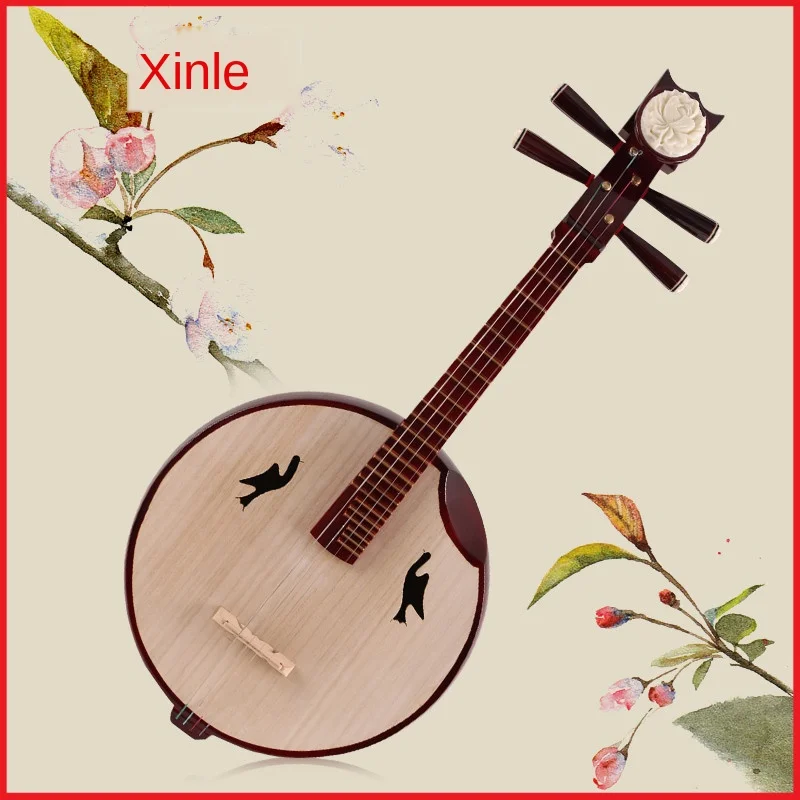 Plucked National Musical Instrument Medium Ruan for Beginners Professional Performce