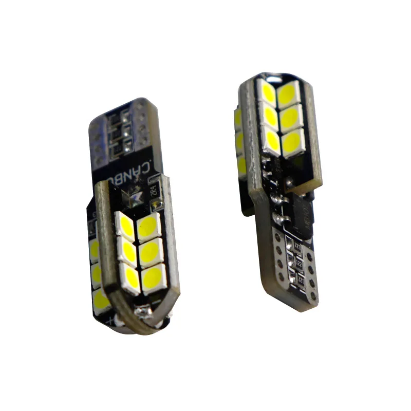 100 шт 3,6 W w5w саn-шина 24 SMD 1 Вт 3030 светодиодный T10 ошибок неполярный разрешение на парковку пластина Светильник лампы стайлинга автомобилей Белый 12V