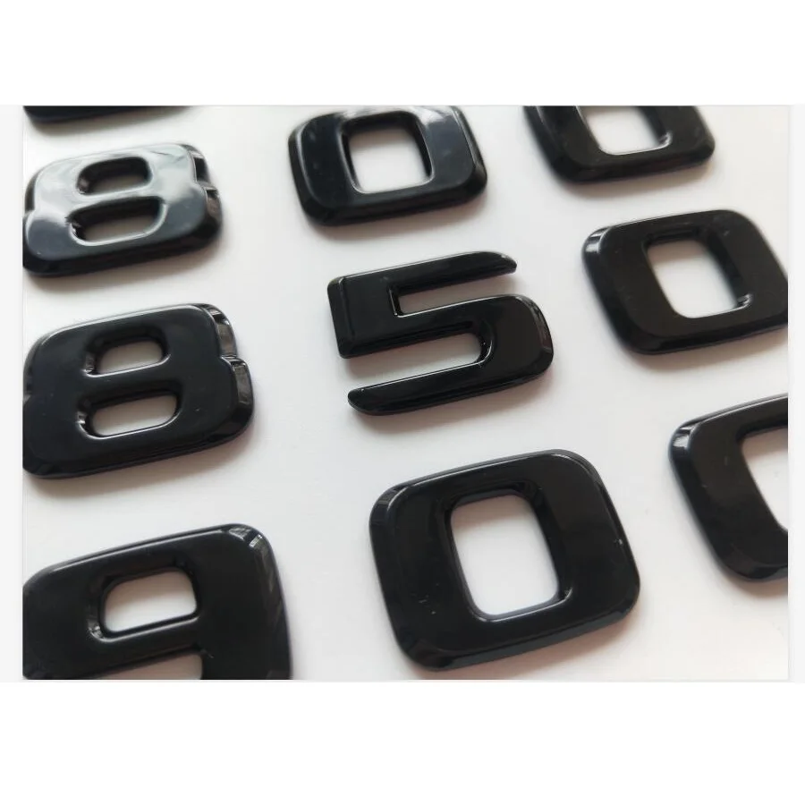 크롬 무광 유광 블랙 문자 숫자 트렁크 엠블럼 7 0 0