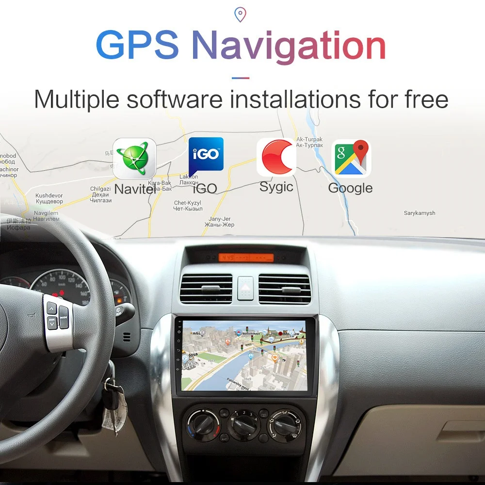 2G+ 32G " 2din Android 8,1 GO автомобильный dvd-плеер для Suzuki SX4 2006 2007 2008 2009 2010 2011 2012 автомобильный Радио gps навигация wifi