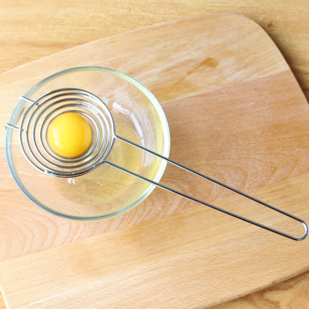 Eggs Divider Cooking Tools Funnel Yolk White Separator Filter Handheld Home Stainless Steel