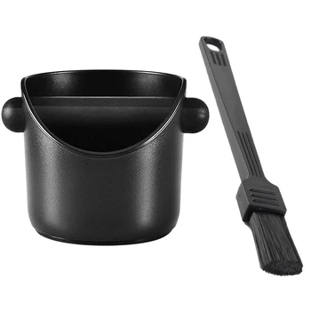 

Coffee Grounds Box Grounds Trough Coffee Knocking Grounds Bucket Non-Slip Coffee Machine Accessories with a Brush