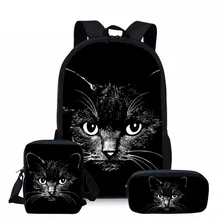 

Women Backpack Schoolbag Printing Cute Black Cat School Bag Bagpack for Teenager Girls Sac a Dos Mochila Feminina